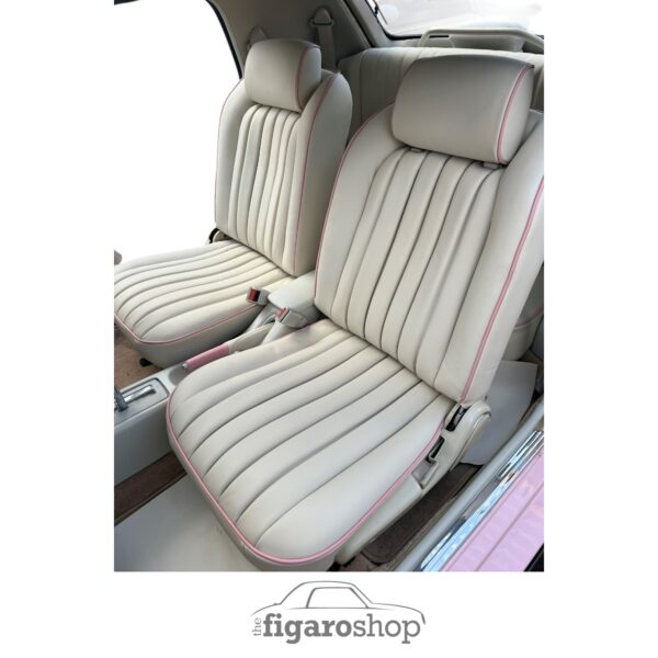 Nissan Figaro Front Seat Full Leather Re-trim (Pair) - Image 4