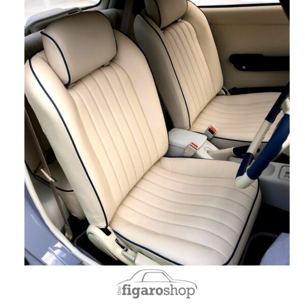 Nissan Figaro Front Seat Full Leather Re-trim (Pair) - Image 5