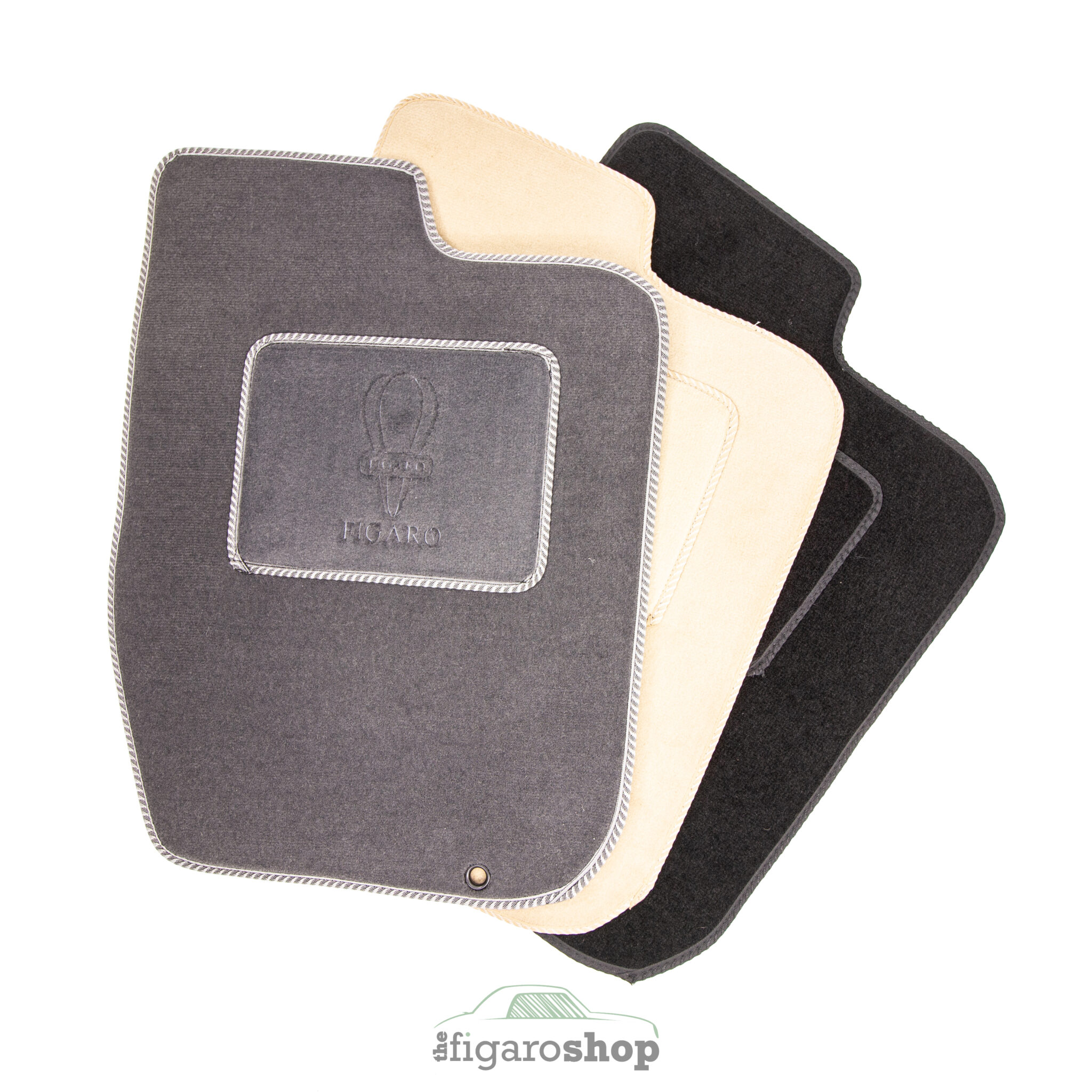 Nissan Figaro Luxury New Floor Mats - Black or Grey or Beige - The